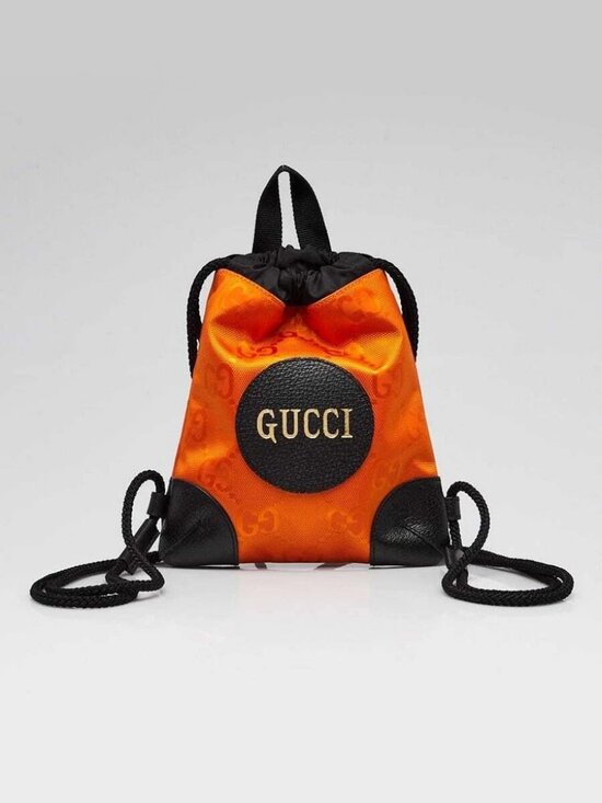 Gucci Orange GG Nylon Off The Grid Backpack Bag